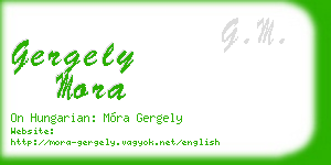 gergely mora business card
